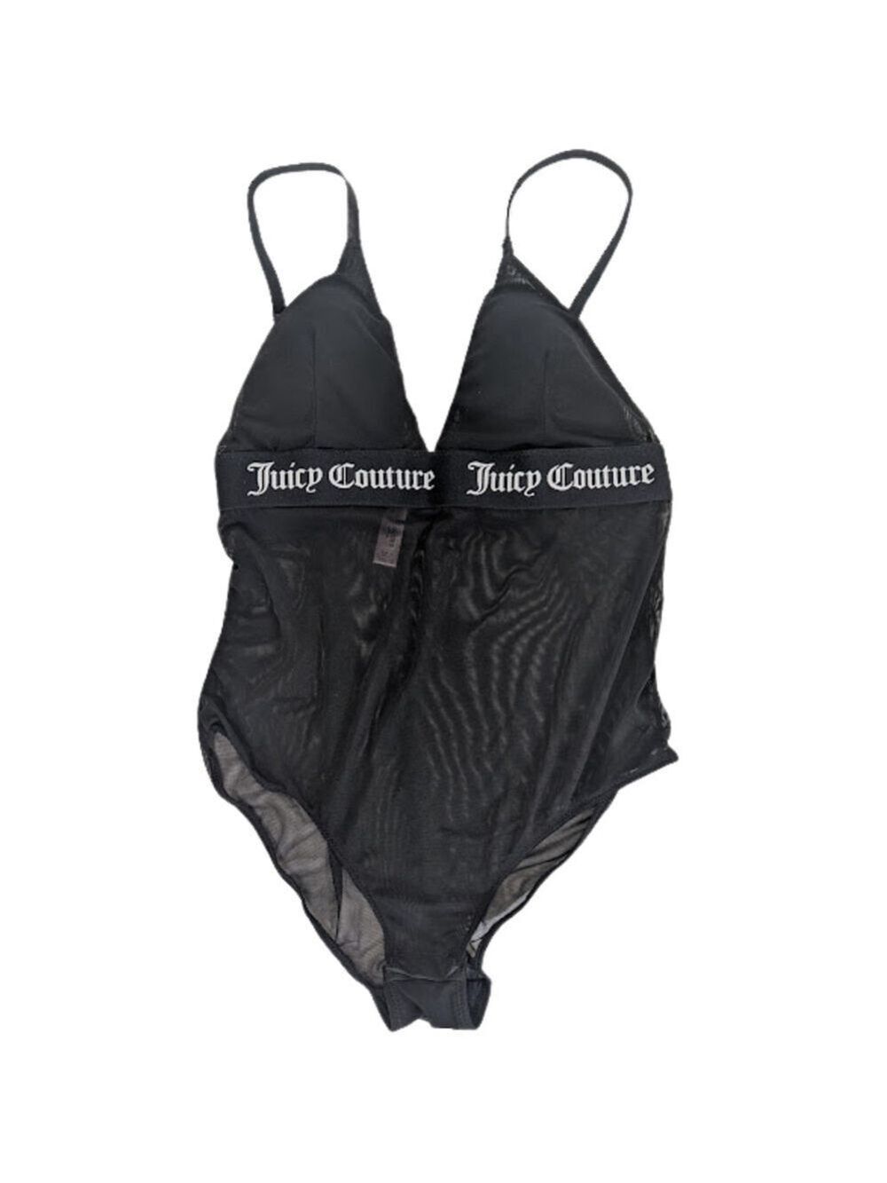 Juicy Couture Dark Romantic Sheer Mesh Bodysuit | Gothic Lingerie Style | Size L
